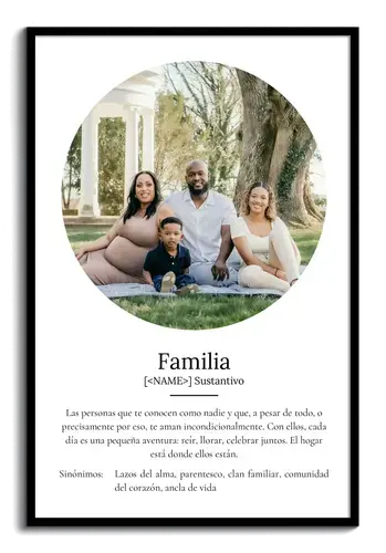 Crea tu cartel definido: Familia, personaliza con fotos y toque especial