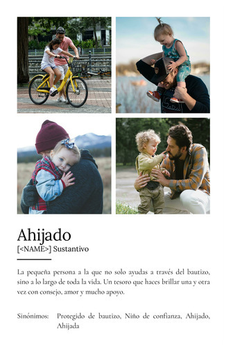 Crea tu póster personalizado para Patenkind con fotos y definición única