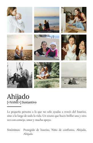 Crea tu póster personalizado para Patenkind con fotos y definición única