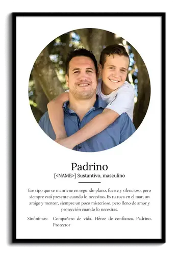 Crea tu póster único de "Padrino" con foto y personalizado