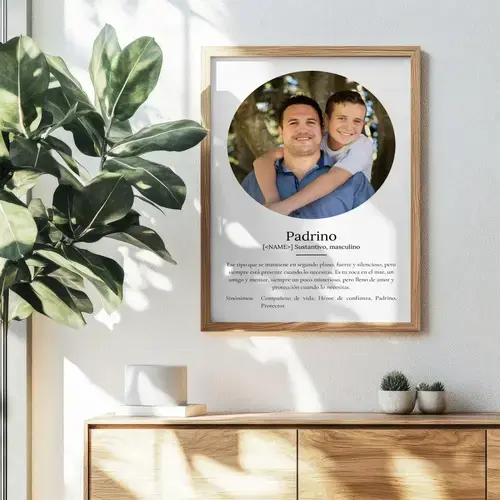 Póster definiciones "Padrino" estilo Duden