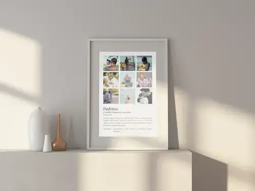 Póster definiciones "Padrino" estilo Duden