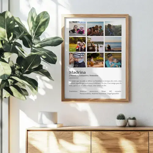 Póster Definición Padrina con Foto Personalizada