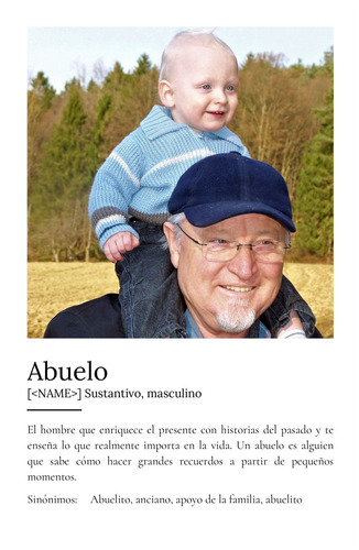 Crea el póster definición "Opa" personalizado con tus fotos