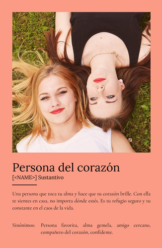 Crea tu propio Poster 'Herzensmensch' romántico y personalízalo con tus fotos favoritas