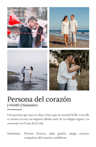 Crea tu propio Poster 'Herzensmensch' romántico y personalízalo con tus fotos favoritas