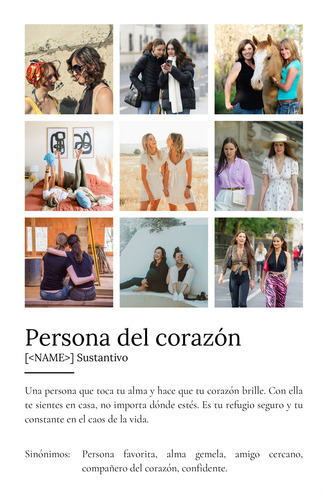 Crea tu propio Poster 'Herzensmensch' romántico y personalízalo con tus fotos favoritas