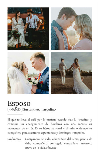 Crea tu póster personalizado para el esposo: regalo único con foto y texto adaptable