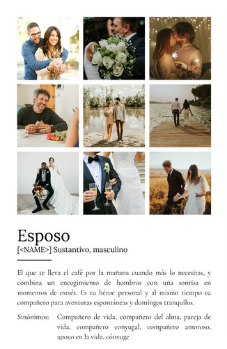 Crea tu póster personalizado para el esposo: regalo único con foto y texto adaptable
