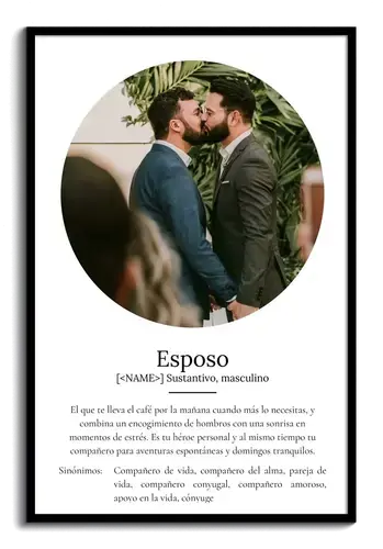 Crea tu póster personalizado para el esposo: regalo único con foto y texto adaptable