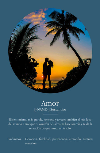Crea tu póster de amor personalizado con foto y define tu pasión