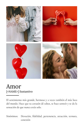 Crea tu póster de amor personalizado con foto y define tu pasión