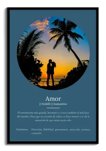 Crea tu póster de amor personalizado con foto y define tu pasión