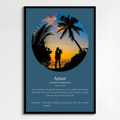 Crea tu póster de amor personalizado con foto y define tu pasión