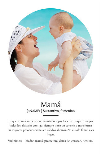 Crea un póster personalizado "Mamá" con fotos y definición única