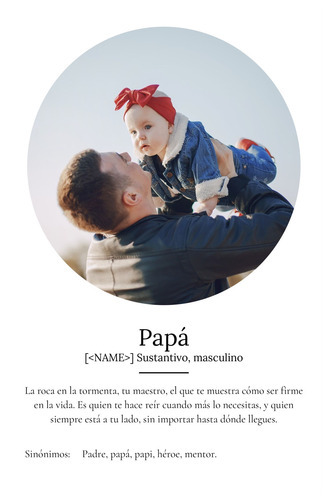 Crea tu póster para Papá personalizado con foto y definición única