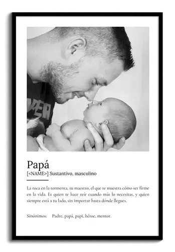 Crea tu póster para Papá personalizado con foto y definición única
