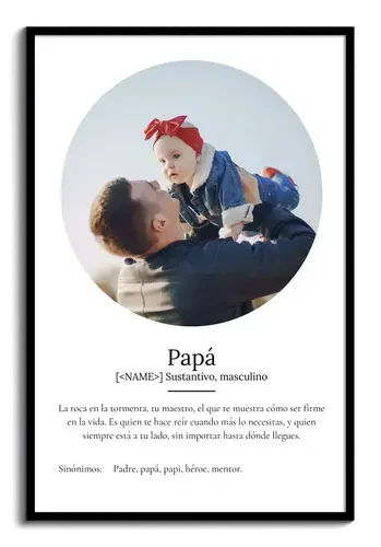 Crea tu póster para Papá personalizado con foto y definición única