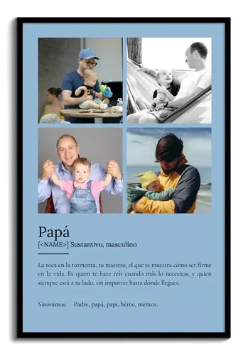 Crea tu póster para Papá personalizado con foto y definición única
