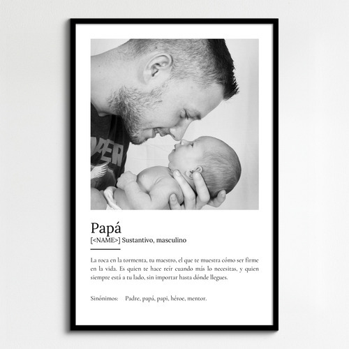 Crea tu póster para Papá personalizado con foto y definición única