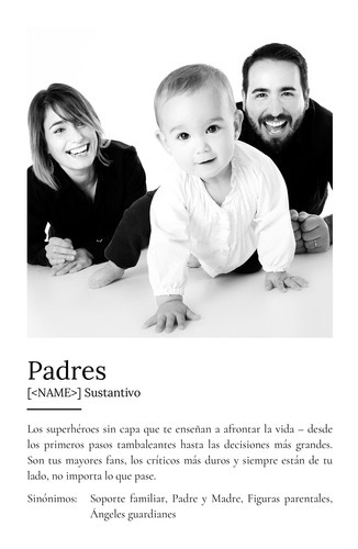 Crea tu póster de definición 'Padres' personalizado con fotos y amor