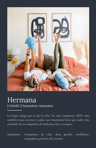 Crea un póster personalizado para tu hermana: amor y risas compartidas