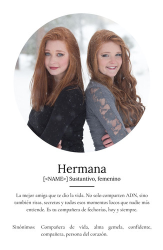Crea un póster personalizado para tu hermana: amor y risas compartidas
