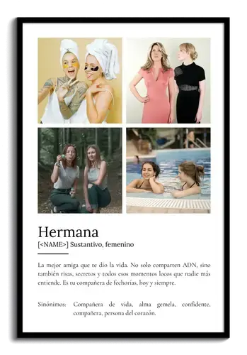 Crea un póster personalizado para tu hermana: amor y risas compartidas