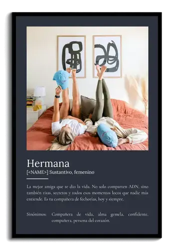 Crea un póster personalizado para tu hermana: amor y risas compartidas