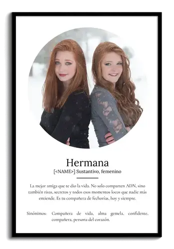 Crea un póster personalizado para tu hermana: amor y risas compartidas