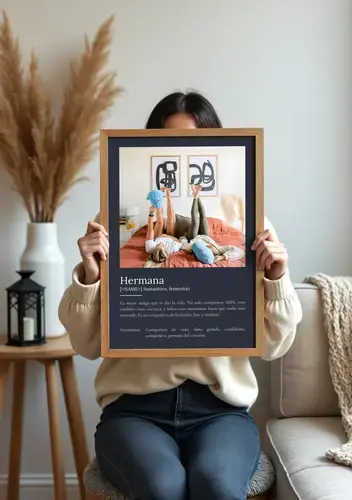 Póster Definición Hermana Estilo Duden Personalizado