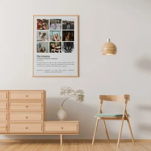 Póster Definición Hermana Estilo Duden Personalizado