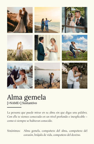 Crea tu Póster Personalizado 'Alma Gemela' - Añade tus Fotos y Definición Única