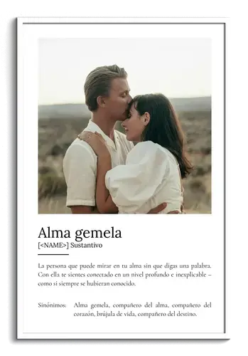 Crea tu Póster Personalizado 'Alma Gemela' - Añade tus Fotos y Definición Única