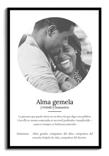 Crea tu Póster Personalizado 'Alma Gemela' - Añade tus Fotos y Definición Única
