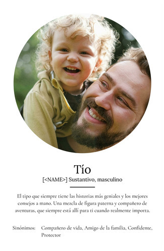 Crea tu Póster Definiciones para Tíos: Personalízalo con Fotos y Texto