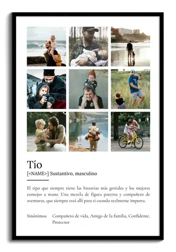 Crea tu Póster Definiciones para Tíos: Personalízalo con Fotos y Texto