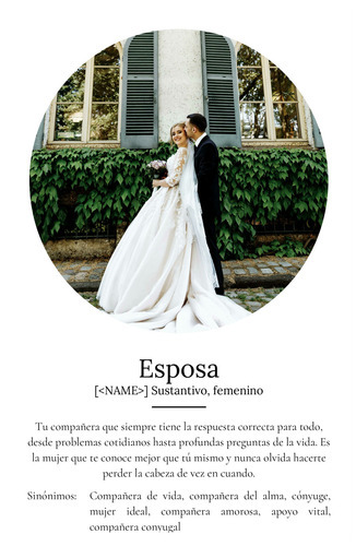 Crea tu póster de definición personalizable para tu esposa ahora