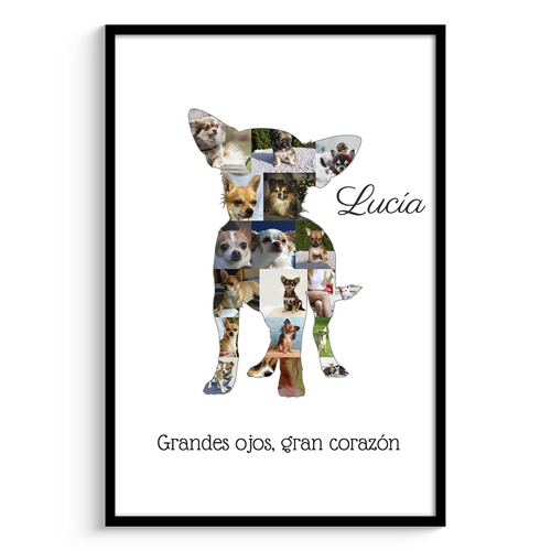 Crea tu Collage de Chihuahua único con tus fotos y texto personal❗