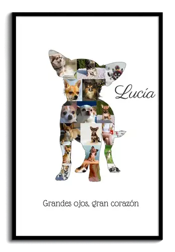 Crea tu Collage de Chihuahua único con tus fotos y texto personal❗
