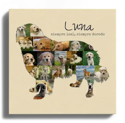 Crea tu Collage del Golden Retriever Personalizado – Recuerdos Únicos