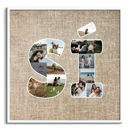 Plantilla de collage “Sí” de compromiso