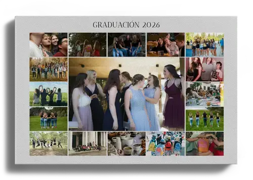Plantilla collage graduación y fiesta escolar
