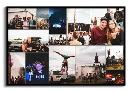 Collage de festival con texto personalizable