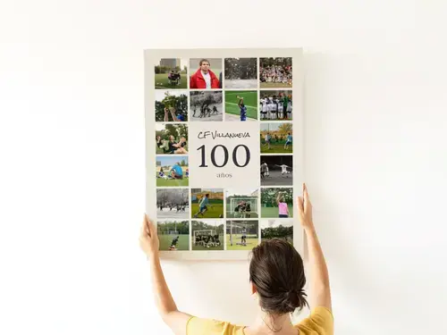 Collage de fútbol con texto personalizado