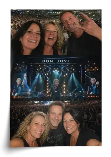 Collage de fotos concierto con texto