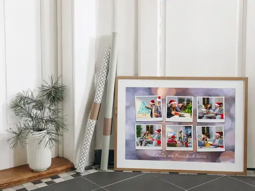 Collage de fotos para cena de Navidad