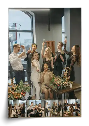Collage de fotos para cena de Navidad