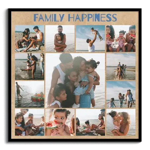 Collages de fotos familiares con textos personalizados