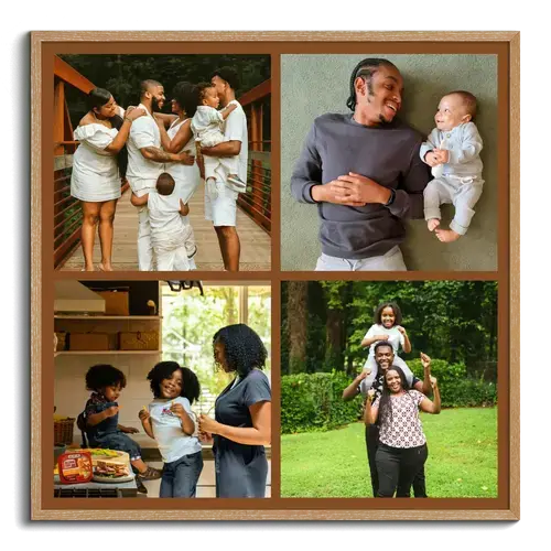 Collages de fotos familiares con textos personalizados